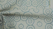 Hand Printed Gray Floral Linen Blend Fabric By The Yard for Curtain & Pillow Couch Cushion - Shubhang