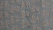 Handmade Pure Linen Block Printed Designer Borwn and Greyish Floral Fabric for Upholstery – DAMARU