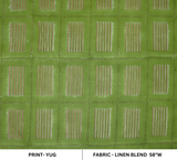 Traditional Hand Block Print Brown Linen Blend Fabric - Yug