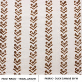 Handmade Indian Artisan Block Printed on Duck Canvas Fabric For Curtains - TRIBAL ARROW