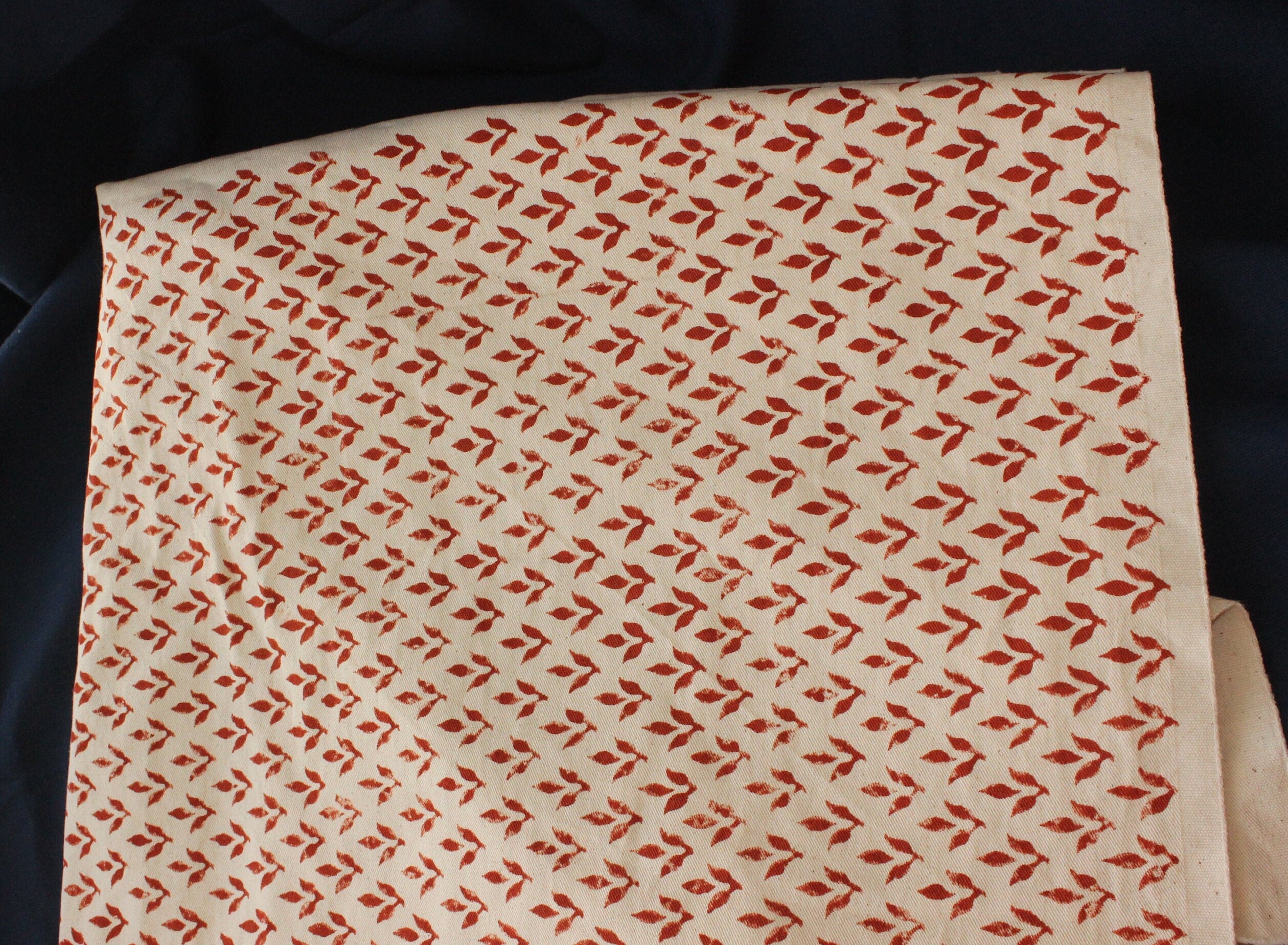 Diya Baati  Linen Block Print  Handloom Linen Thick Cotton Fabric  Also Available On Linen Fabrics, Block Print Fabric