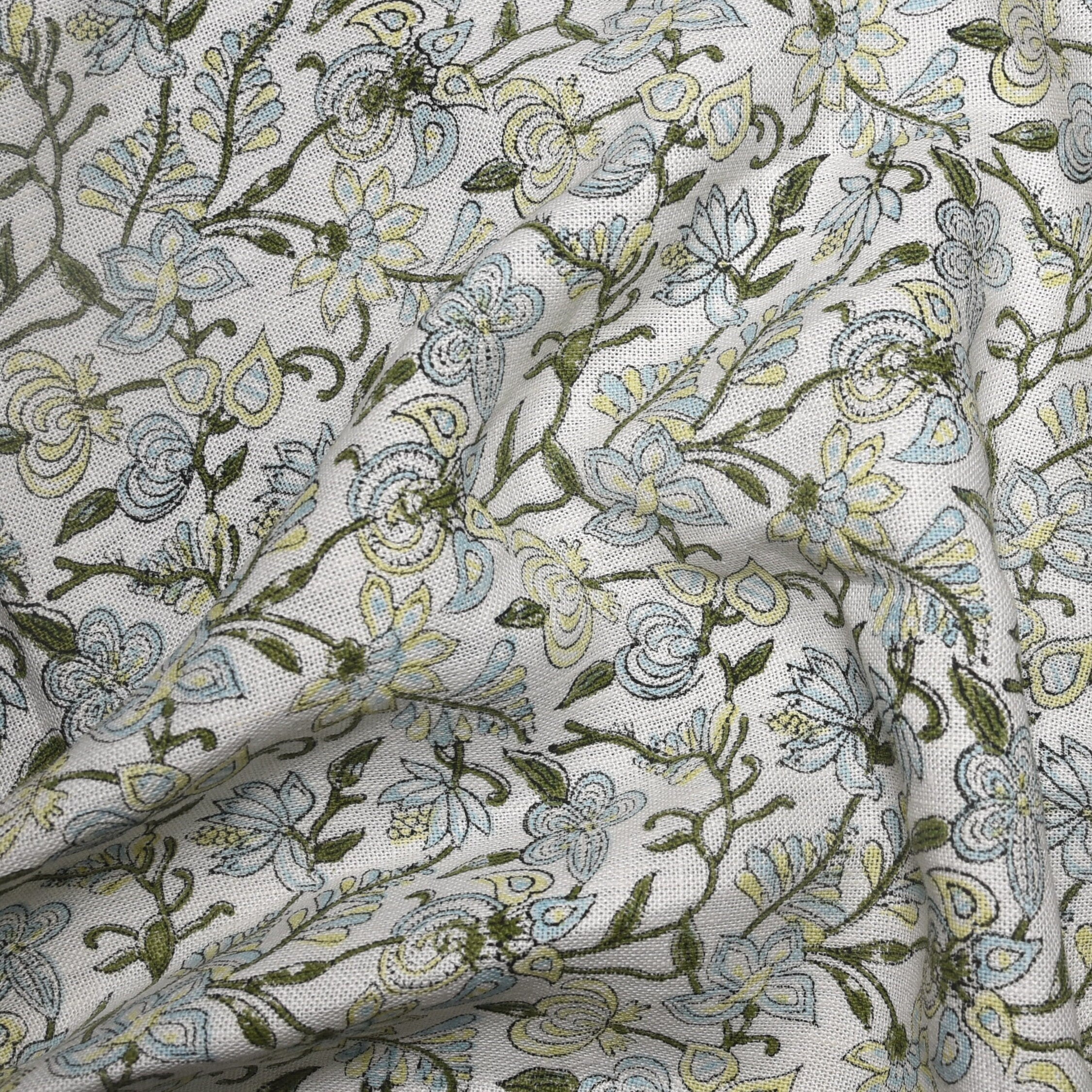 Jamnotri Thick Linen  Most Popular Block Print Fabric In Summers  Best For Upholstery,Cushion Cover,Sofa/Chair Cover And Other Crafts