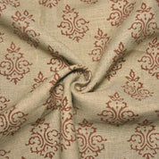 Ekakshar Butta  Indian Hand Blocked Linen Fabric, Organic And Sustainable Fabrics  Home Decors Upholstery & Interior Pillow Covers