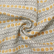 Godhulibela  Indian Block Print, Indian Linen, Hand Stamped Printing, By The Yard, Indian Fabric, Block Print Fabric, Sewing Fabric