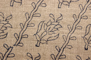 Block Print Linen Fabric, Kyari Grey Hand Made Block Print Fabric, Handblock Linen Printed Fabric By The Yard  Uses  Curtains And Pillow Covers, Upholstery