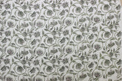 Block Print Linen Fabric, Kurukshetra  Hand Blocked Linen Fabric,Indian Block Print Heavy Natural Fabrics For Pillow Cases, Handloom Upholstery Fabric