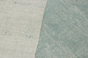 Block Print Linen Fabric, Ocean Waves By Fabritual  Thick Linen Fabric With Block Print Solid Fabrics, Yard By Yard Fabric, Plain Natural Color Wood Blocked Fabric