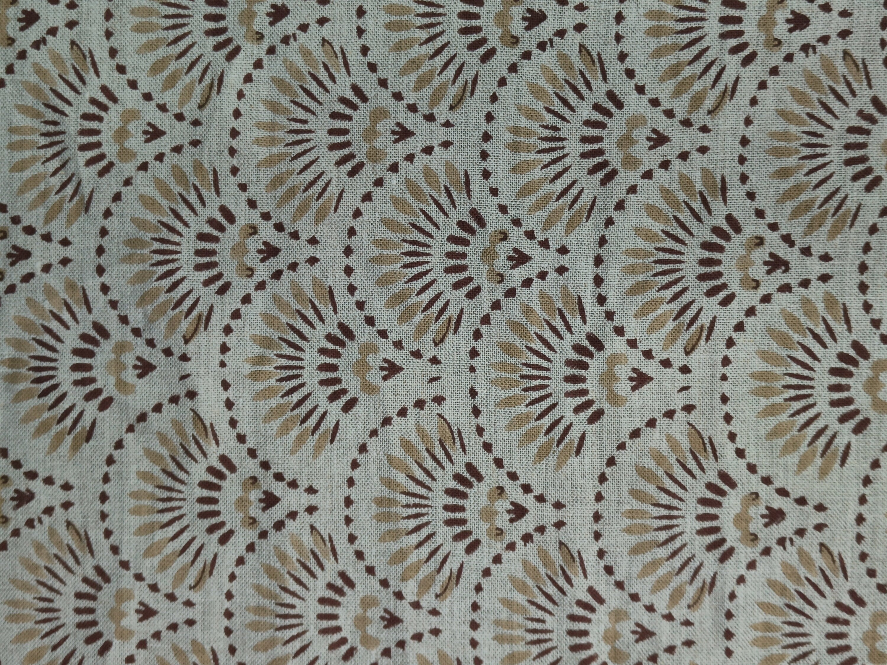 Block Print Linen Fabric, Shubharambh  Natural 100% Linen Block Print Fabric  Indian Flax Fabric By The Yard  Home Upholstery & Interior Pillow For Decors