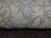 Kamaldatta  Indian Floral Hand Block Printed 100% Linen Cloth, Fabric By The Yard, Fabric For Curtains Pillows Upholstery Fabric