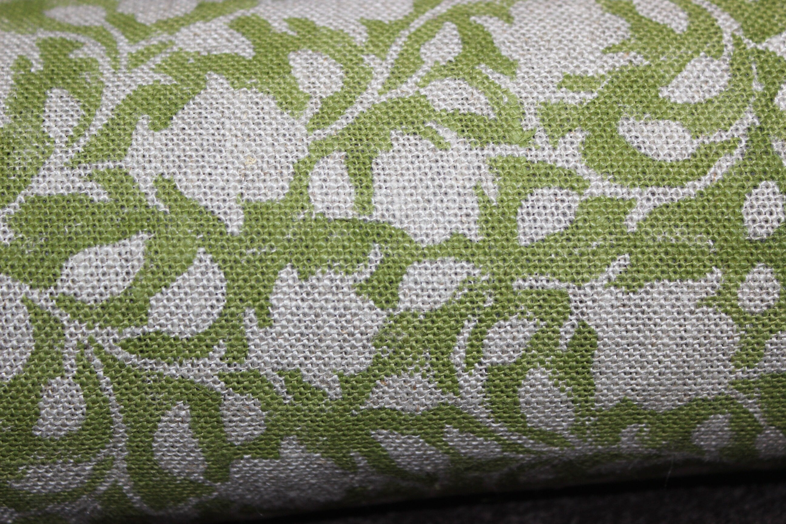 AMRITVELA GREEN Fabric , HandBlock print , Cushion Cover , Upholstery , Floral Print Fabric Home Decor