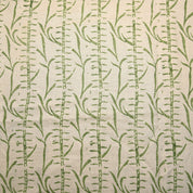 Block Print Linen Fabric, Sugarcane Natural Linen Block Printed Fabric Green Linen Fabric For Home Decor Upholestery Fabric By The Yard