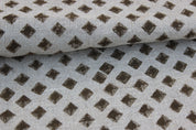 Chakor  Block Printed Pillow Cover Fabric, Hand Block Handloom Linen Fabric, Heavy Fabric, Geometric Print Fabric