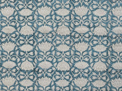 Block Print Linen Fabric, Ulta Kamal  "Indian Linen: Floral Hand Block Print, Handloom Natural Fabric For Home Decor,Thick Linen Fabric