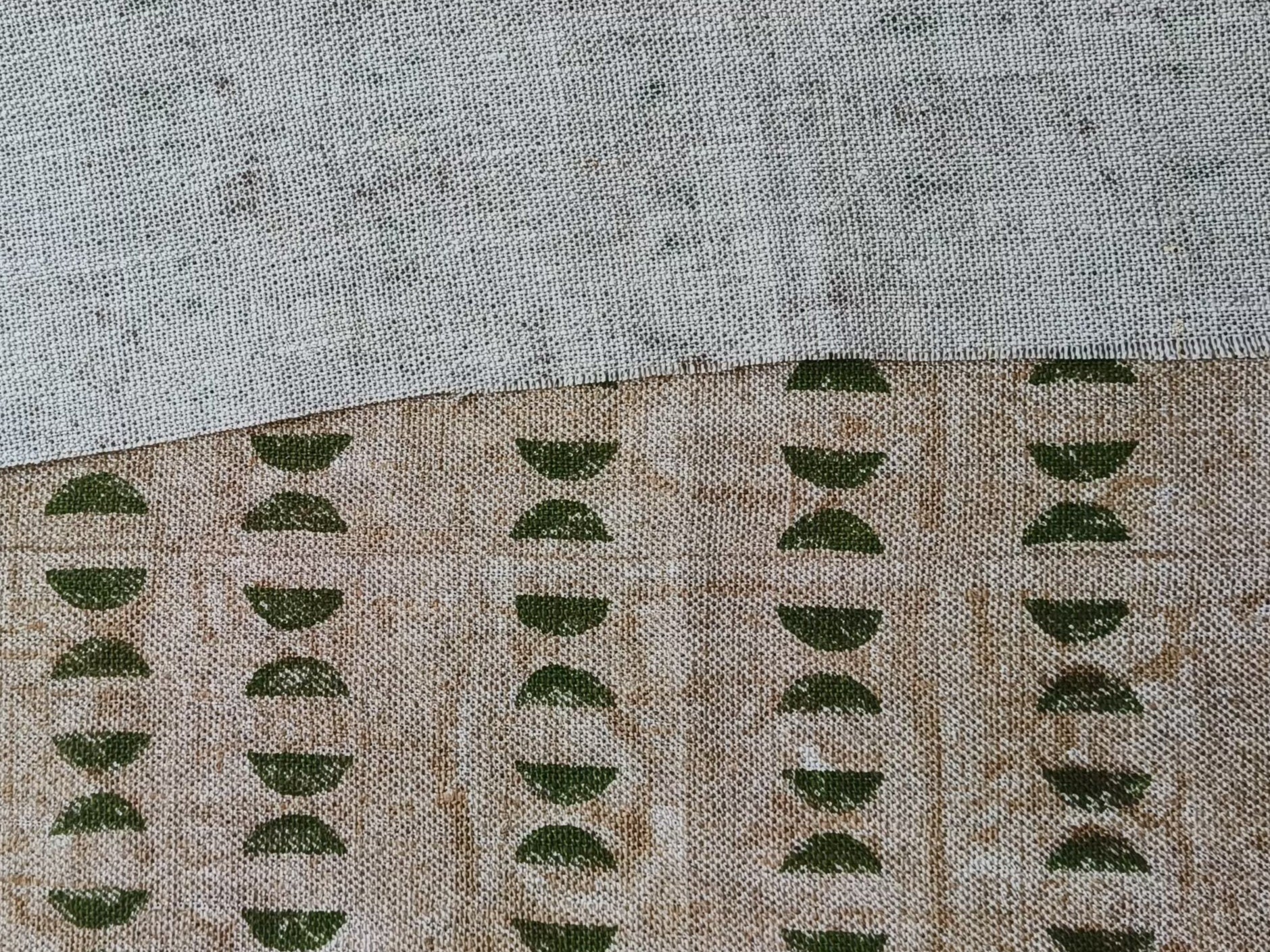 Block Print Linen Fabric, Namastae  Block Print Crafting Fabric, Indian Hand Block Printed Linen Fabric, Floral Print Linen Textile, Linen Cloth By The Yard