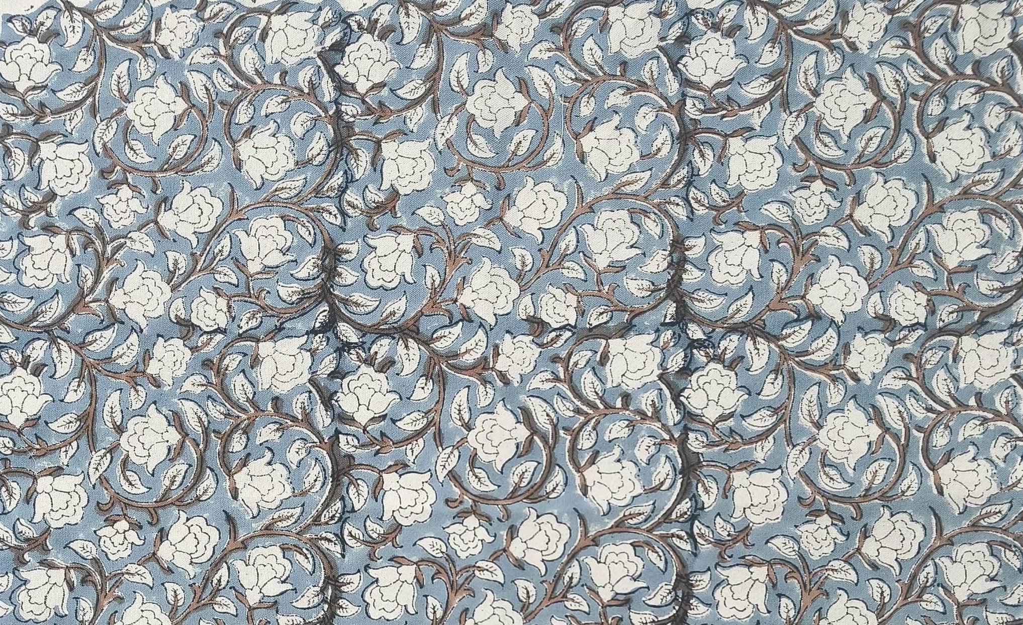 Amritvela Grey  Linen Fabric, Block Print Fabric, India Fabric, Luxury Fabric By The Yard, Linen Tablecloth Fabric  100% Natural Linen