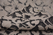 Thick Linen 58" Wide, hand block print, indian fabric, Linen Napkins, pillow cover, upholstery, boho fabric - Sulit Black