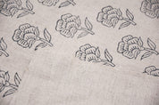 Block Print Pure Linen 58" Wide, Indian fabric, Floral Print Upholstery Fabric, pillow cover, fabric by yard - Rohini