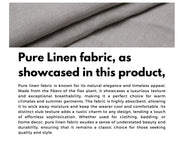 Block print pure linen 58" wide fabric, handmade pillow fabric, linen fabric for table covers, premium linen fabric  - KAMAL DUTTA