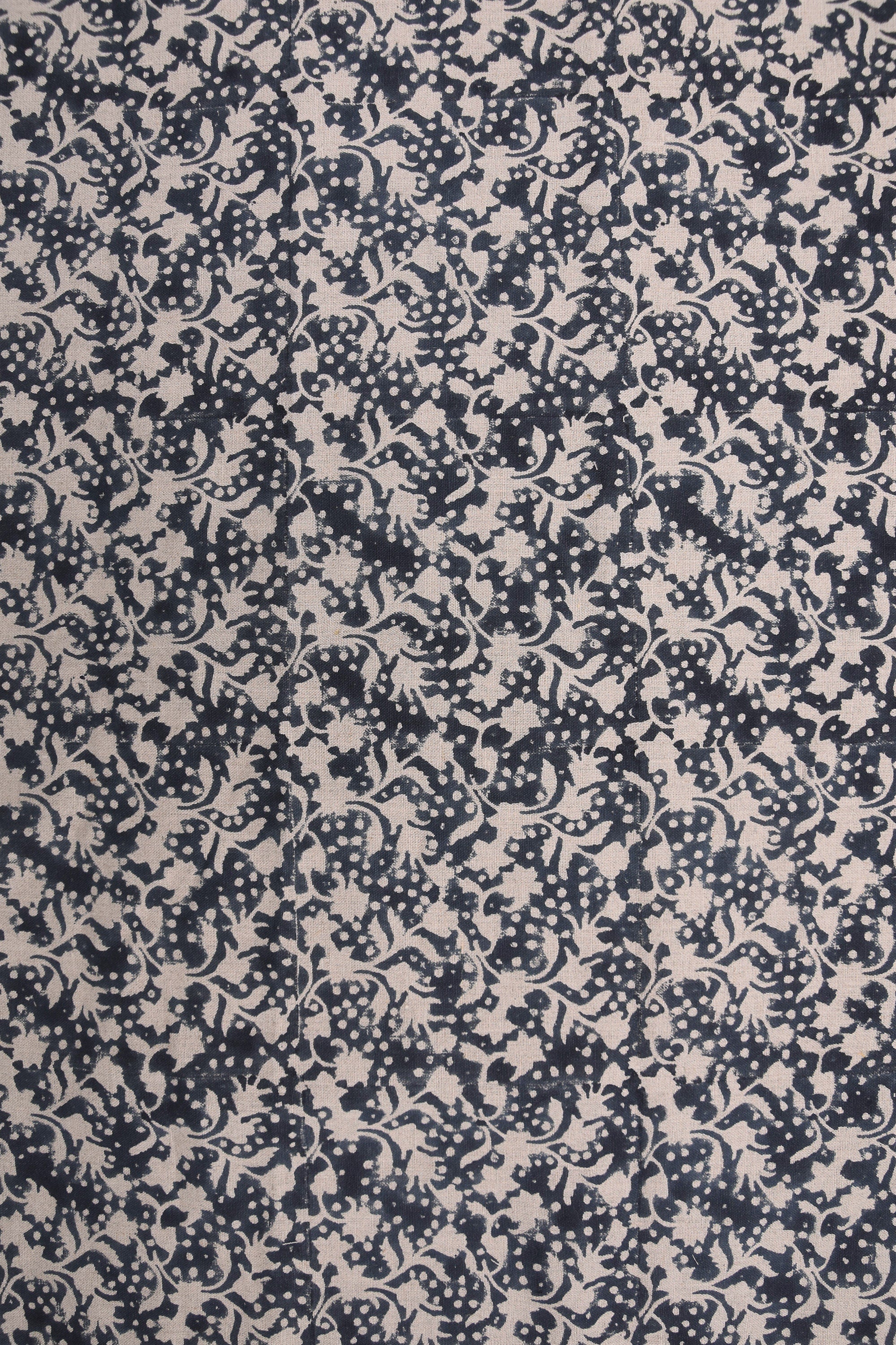 Pure Linen 58" wide, floral fabric, for home décor, Indian fabric, printed fabric, Sewing Fabric, hand stamped - Firoza