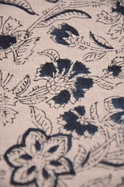 Hand Block Print, fabric by the yard, luxury fabric Linen, printed fabric, upholstery cushion, Pure Linen - Firoll