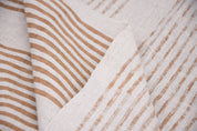 Natural pure Linen 58" Wide block print fabric, upholstery, Modern fabric, Handloom Linen by yard, Pillow covers - Ziba