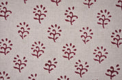 Block print pure linen 58" Wide, Indian Fabric, floral fabric, Linen by yard, upholstery handloom pillow covers - Shivri
