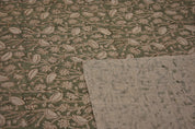 Thick Linen 58" Wide, Indian Fabric, Handmade, Pillow Cover, Sofa and Table Cloth, Pistachio Print, Block Print  - PISHTA