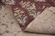 Thick Linen 58" Wide, Block Print Indian Cushion Cover, Linen by Yard, Curtains for home, Floral printed - MOR MUKUT