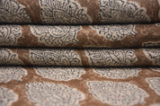 Hand block print, Thick Linen 58" Wide, Indian fabric, Floral Print, Linen Fabric By The Yard, Cushion Cover - BETEL LEAF