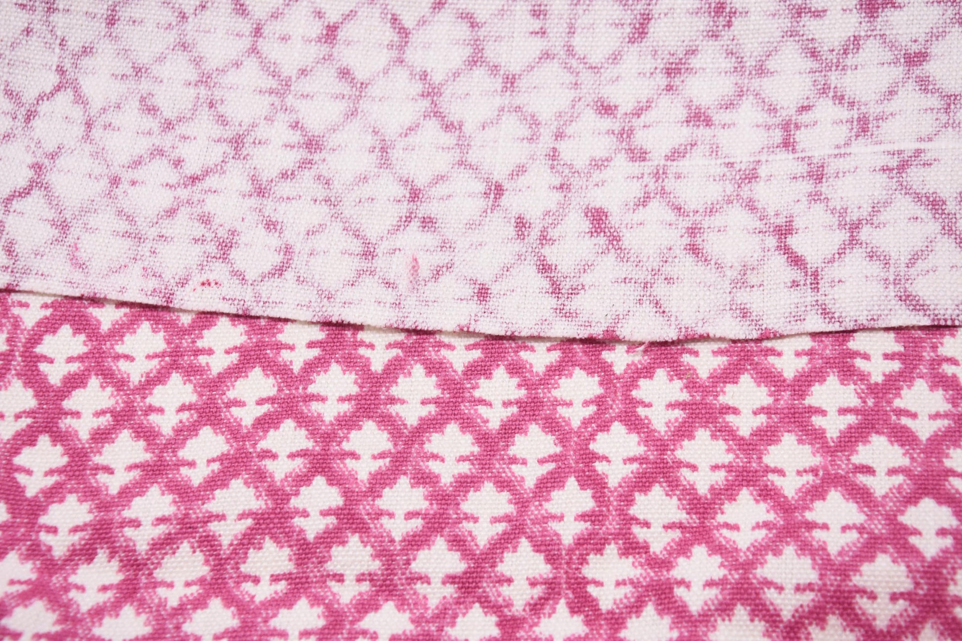 Block print Off White linen fabric fabritual