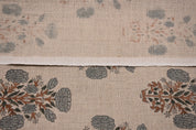 Thick Linen 58" Wide Indian hand block floral print, windowpane, hand made upholstery home decor sofa cover - SWADESH