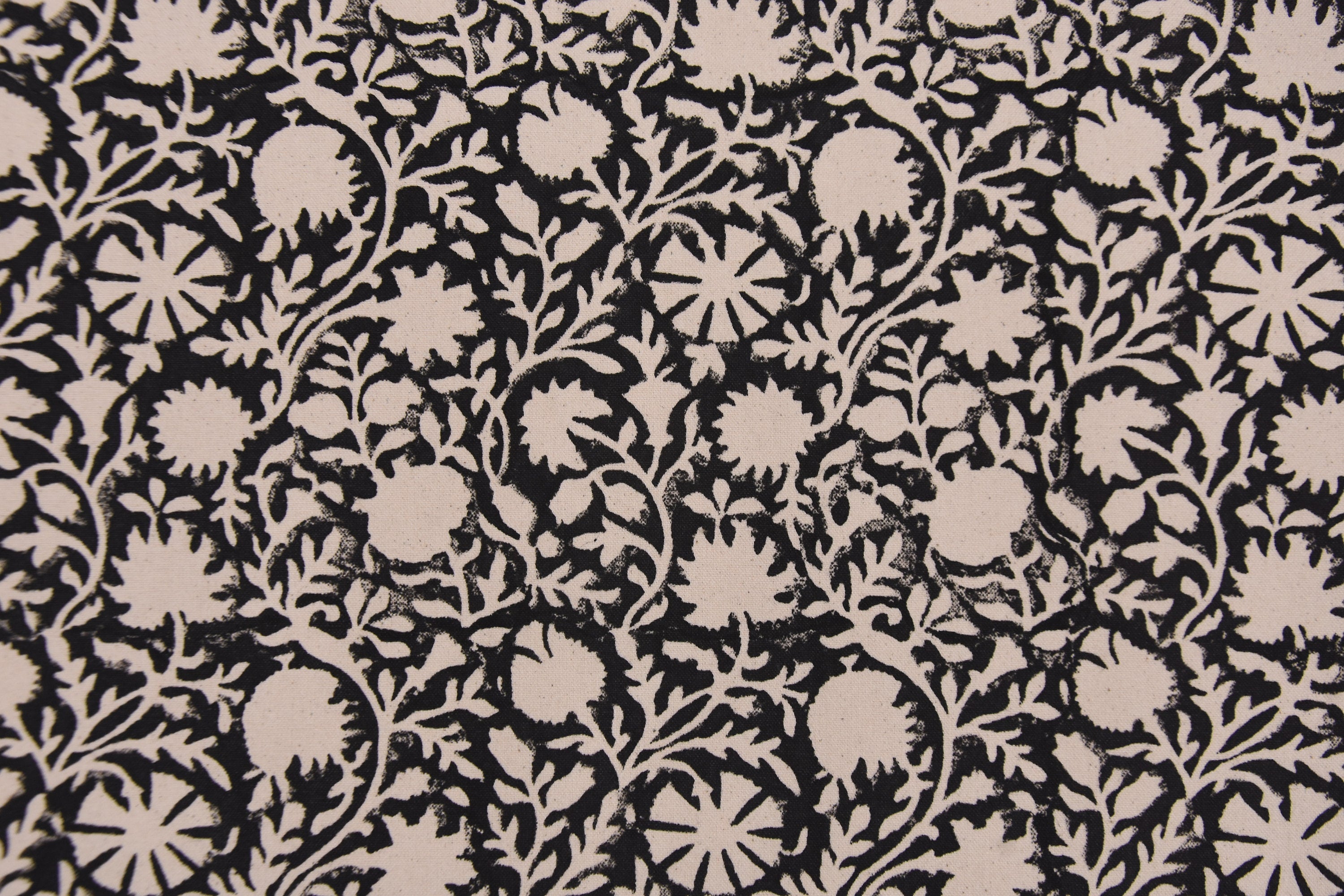 Block print linen fabric, thick cotton 44" wide, Indian fabric, window shades and curtains, durable cotton fabric - CHAKRI