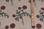 Floral cushions and pillows, linen window curtains and table cloth, natural linen blend, 58" wide fabric, Indian textiles - Gulab